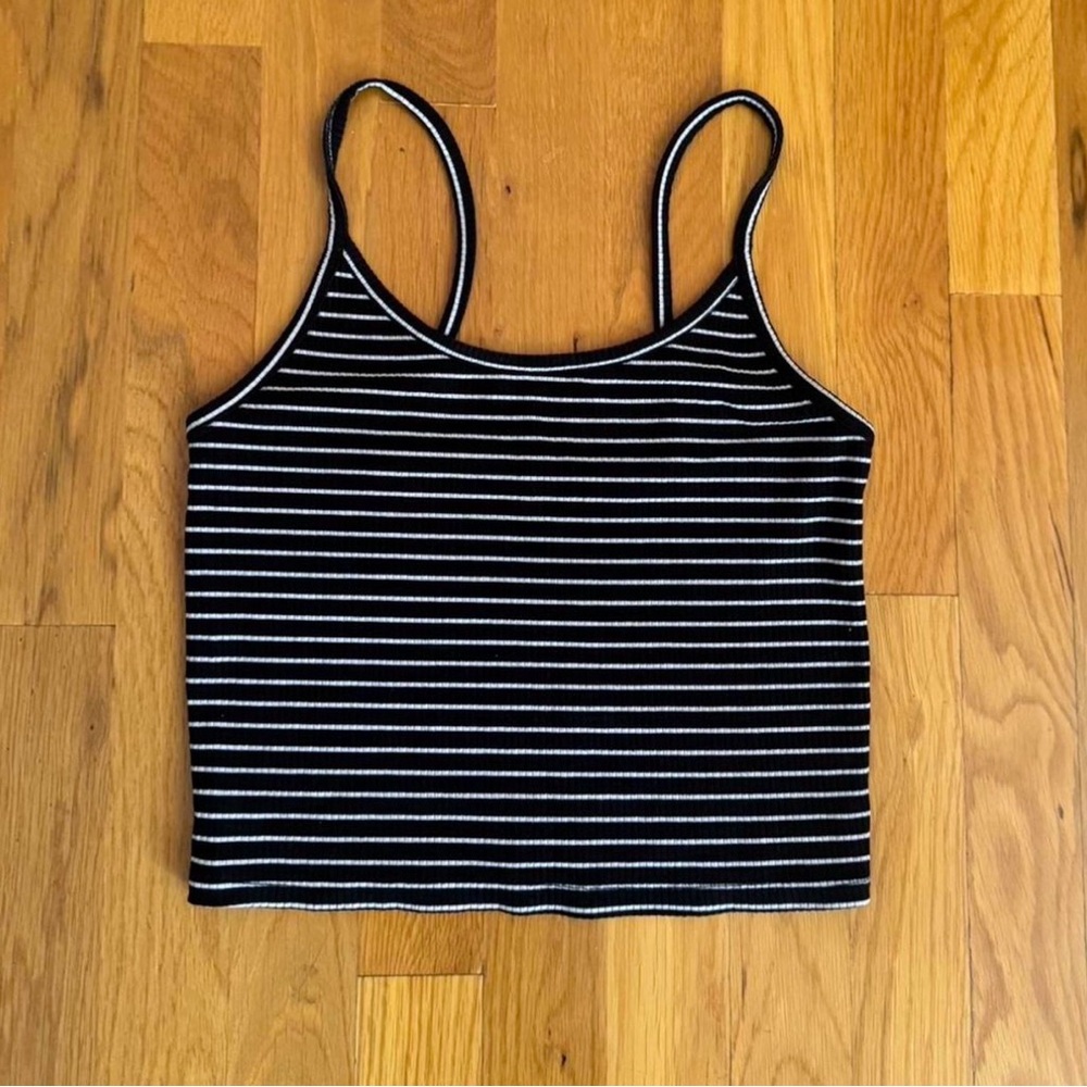 American Eagle Outfitters Black and White Striped Camisole